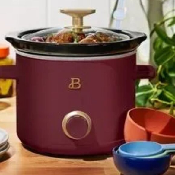 Drew Barrymore 2 Quart Crockpot NWT MERLOT in the Box 1 Item - Picture 3 of 6